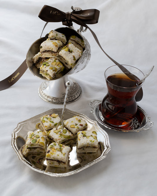 Kokos, pistache choco blokjes