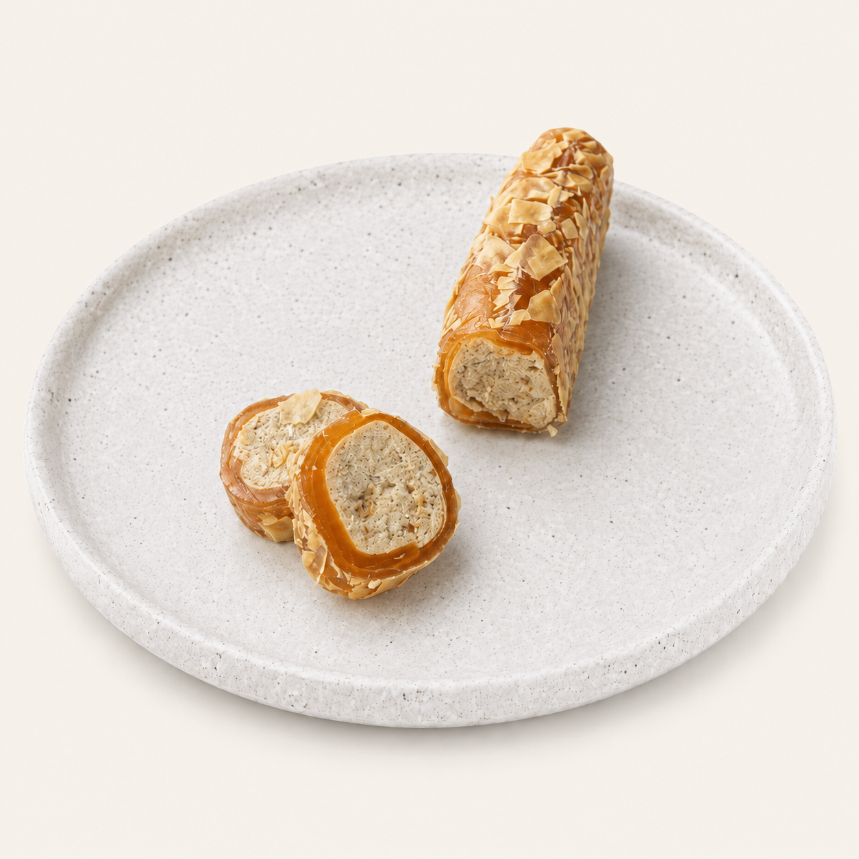 Baklava Crunchy Dream op warme achtergrond