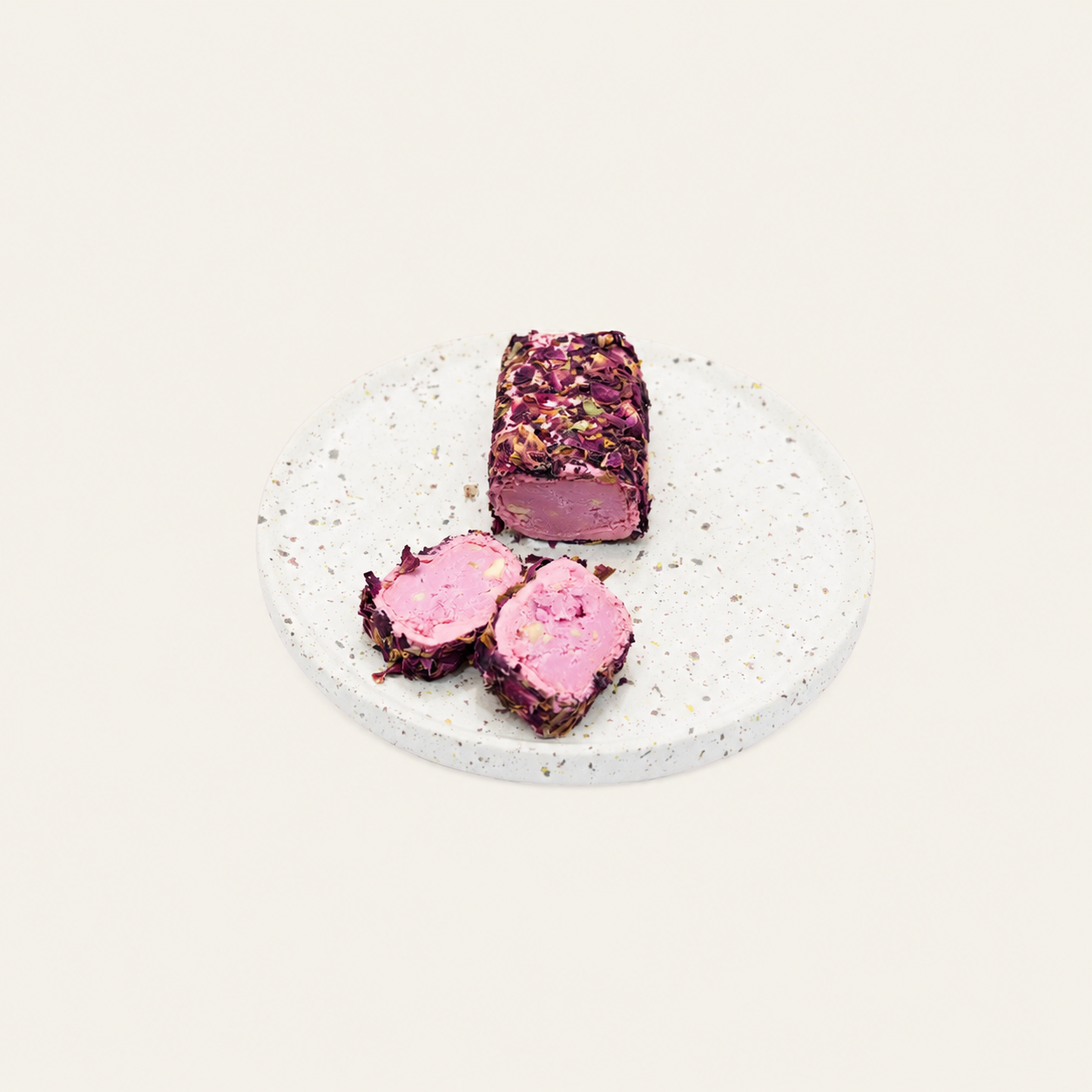 Rose la Framboise op warme achtergrond